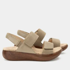 Bailee Woven Taupe Sandal -ALEGRIA SHOES SALE BAI 6163 S2
