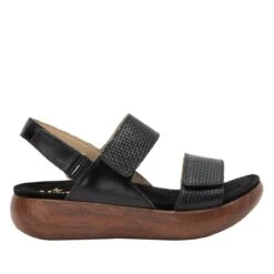 Bailee Woven Noir Sandal -ALEGRIA SHOES SALE BAI 7462 S2