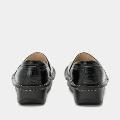 Shoes Debra Black Embossed Rose Shoe -ALEGRIA SHOES SALE DEB 531 S3 5693eee6 cad5 45e4 8bbe 5af4e30b88ac