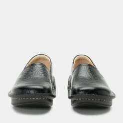 Shoes Debra Black Embossed Rose Shoe -ALEGRIA SHOES SALE DEB 531 S5 dbfdad4c 713e 4124 908f 64dd82b5bdfd