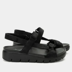 Henna They Call Me Mellow Black Sandal -ALEGRIA SHOES SALE HEN 6142 S2