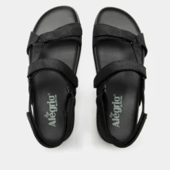 Henna They Call Me Mellow Black Sandal -ALEGRIA SHOES SALE HEN 6142 S4