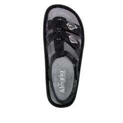 Kleo Black Leaf Sandal 8 Kleo Black Leaf Sandal -ALEGRIA SHOES SALE KLE 676 S4