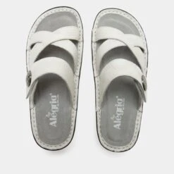 Victoriah Basketry White Sandal 9 Victoriah Basketry White Sandal -ALEGRIA SHOES SALE VIC 6113 S4