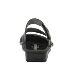 Victoriah Oiled Black Sandal -ALEGRIA SHOES SALE VIC 7414 S3