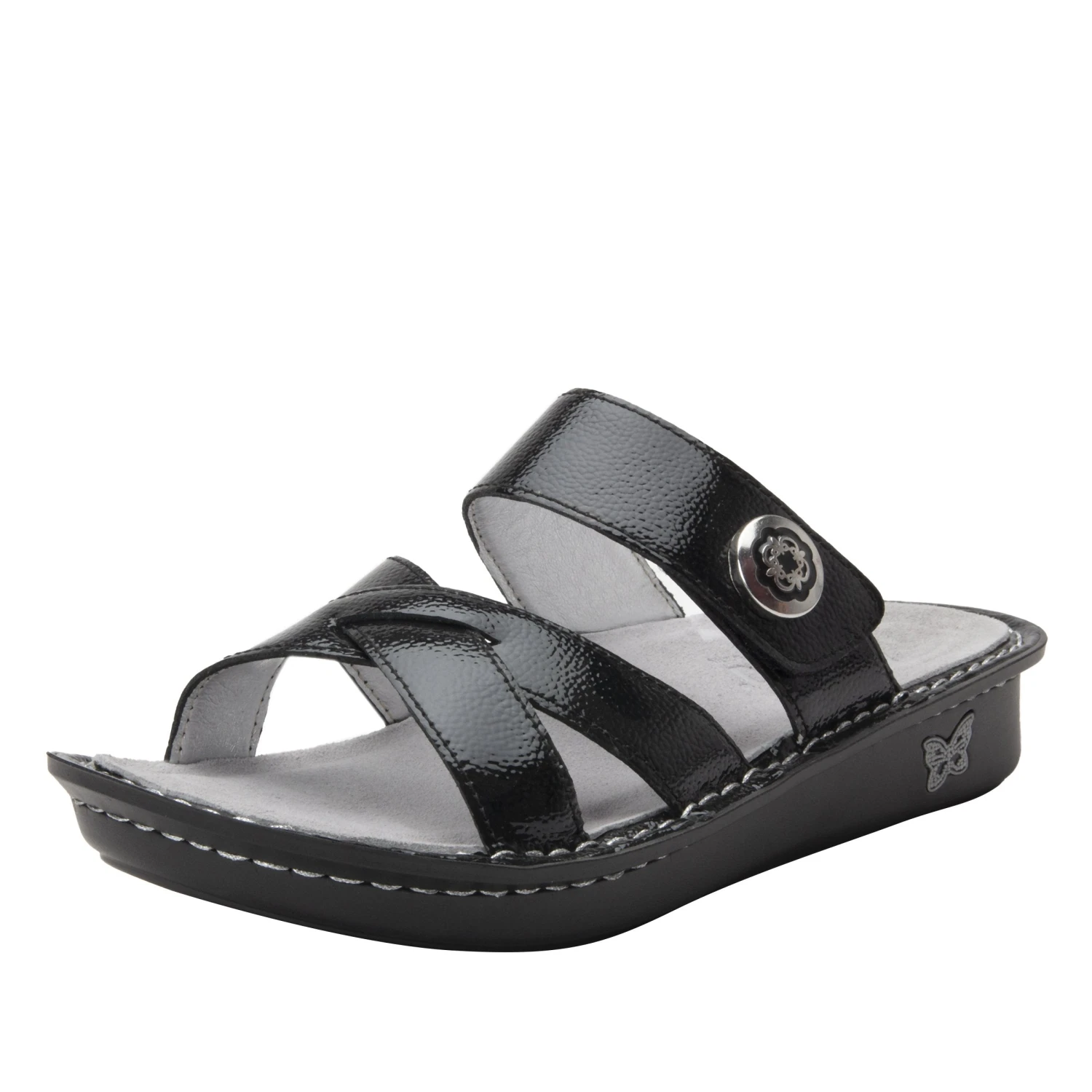 Victoriah Black Patent Sandal 1 Victoriah Black Patent Sandal