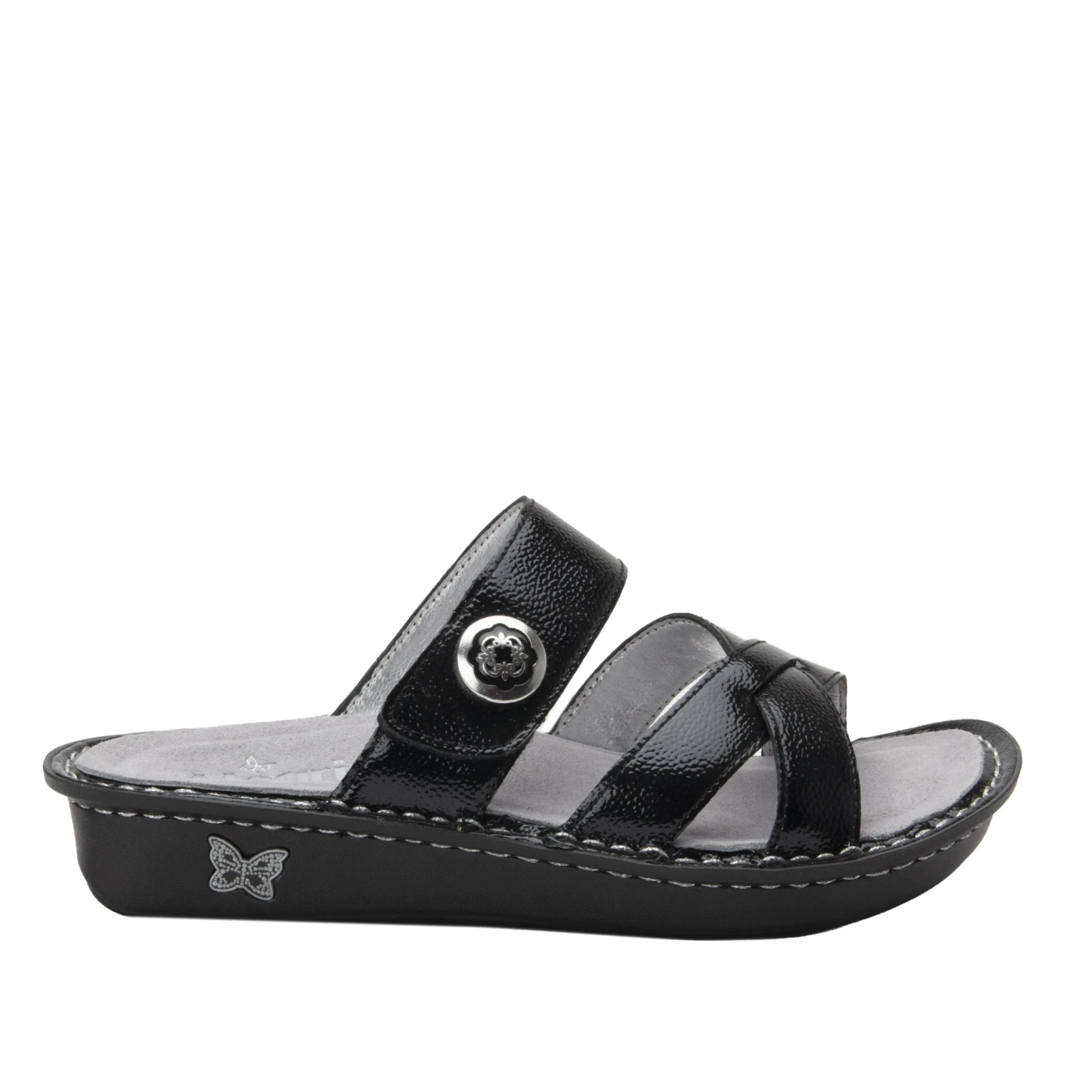 Victoriah Black Patent Sandal 3 Victoriah Black Patent Sandal - Image 3